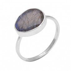 925 Sterling Silver Oval Shape Labradorite Gemstone Handmade Designer Ring