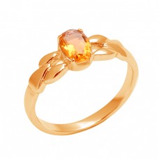 Oval Shape Citrine Gemstone 925 Sterling Silver Handcrafted Designer Ring