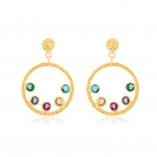 Aqua Color Chalcedony Gemstone 925 Sterling Silver Handmade Stud Earrings : Price $7.0