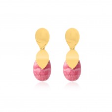 Lapis Lazuli Gemstone Handcrafted Designer 925 Sterling Silver Gold Plated Earrings : Price$14.50