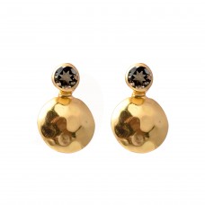 Rainbow Tourmaline Gemstone 925 Sterling Silver Gold Plated Designer Earrings Jewelry : Price$11.90