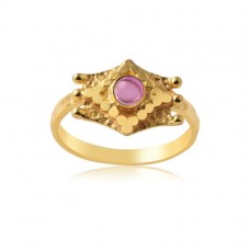 925 Sterling Solid Silver Plain Designer Gold Plated Spinner Ring Jewelry